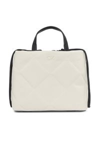 Calvin Klein Torebka Quilt Shopper_Canvas K60K611756 K60K611756 Écru. Materiał: skórzane