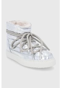 Inuikii - Śniegowce. Nosek buta: okrągły. Zapięcie: sznurówki. Kolor: srebrny. Materiał: guma