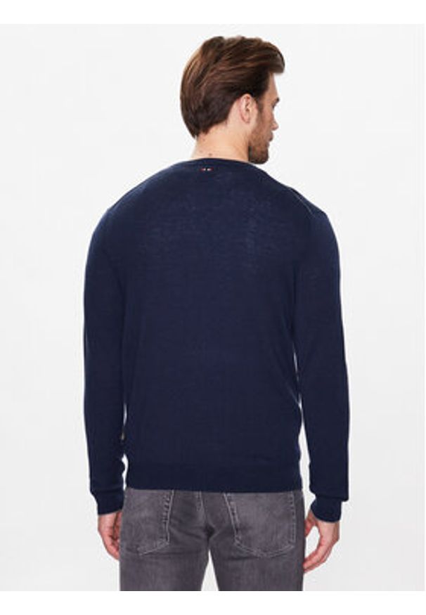 Napapijri Sweter Damavand NP0A4GJU Granatowy Regular Fit. Kolor: niebieski. Materiał: wełna