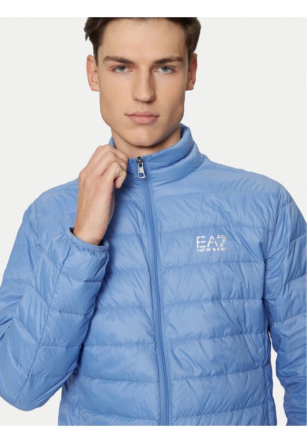 EA7 Emporio Armani Kurtka puchowa 8NPB23 PNGPZ 1526 Niebieski Regular Fit. Kolor: niebieski. Materiał: syntetyk