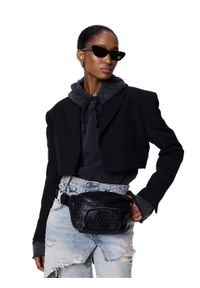 Kazar - Retro okulary przeciwsłoneczne czarne. Kolor: czarny. Materiał: materiał. Wzór: grochy #4