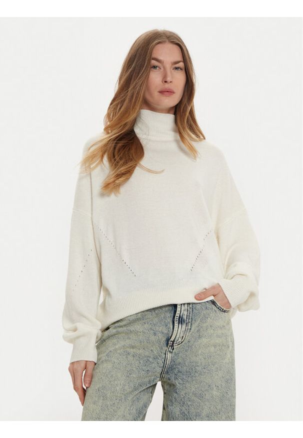 ViCOLO Sweter 77039S Écru Regular Fit. Materiał: syntetyk