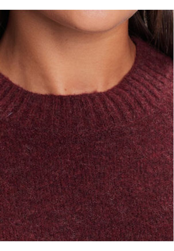 Vero Moda Sweter Boom 10320463 Bordowy Loose Fit. Kolor: czerwony. Materiał: syntetyk