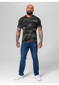 PITBULL - Koszulka bawełniana sportowy t-shirt dla dorosłych Slim Fit Classic Boxing. Kolor: czarny. Materiał: bawełna