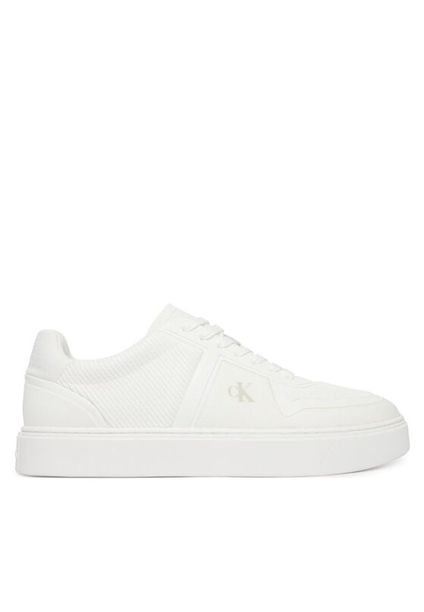 Calvin Klein Sneakersy Classic Cups Laceup Knit HM0HM02130 Biały. Kolor: biały. Materiał: materiał