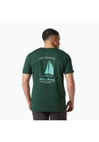 Koszulka męska Helly Hansen Shoreline 3.0. Kolor: zielony. Sport: turystyka piesza #1