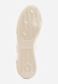 Renee - Beżowe Tenisówki Typu Sneakeriny Ozdobione Napisem Emirinne. Okazja: na co dzień. Zapięcie: rzepy. Kolor: beżowy. Wzór: aplikacja, napisy. Styl: casual, sportowy #4