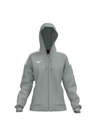 Bluza damska z kapturem Mizuno Team RB Track. Typ kołnierza: kaptur. Kolor: szary. Sport: fitness #1