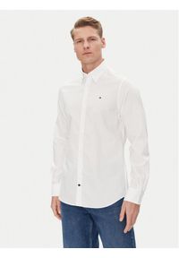 TOMMY HILFIGER - Tommy Hilfiger Koszula MW0MW38658 Biały Slim Fit. Kolor: biały. Materiał: bawełna