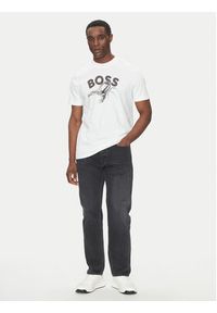 BOSS T-Shirt Te_Bossfish 50539196 Biały Regular Fit. Kolor: biały. Materiał: bawełna