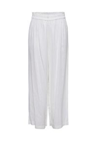 only - ONLY Spodnie materiałowe Tokyo 15259590 Biały Straight Fit. Kolor: biały. Materiał: len #2