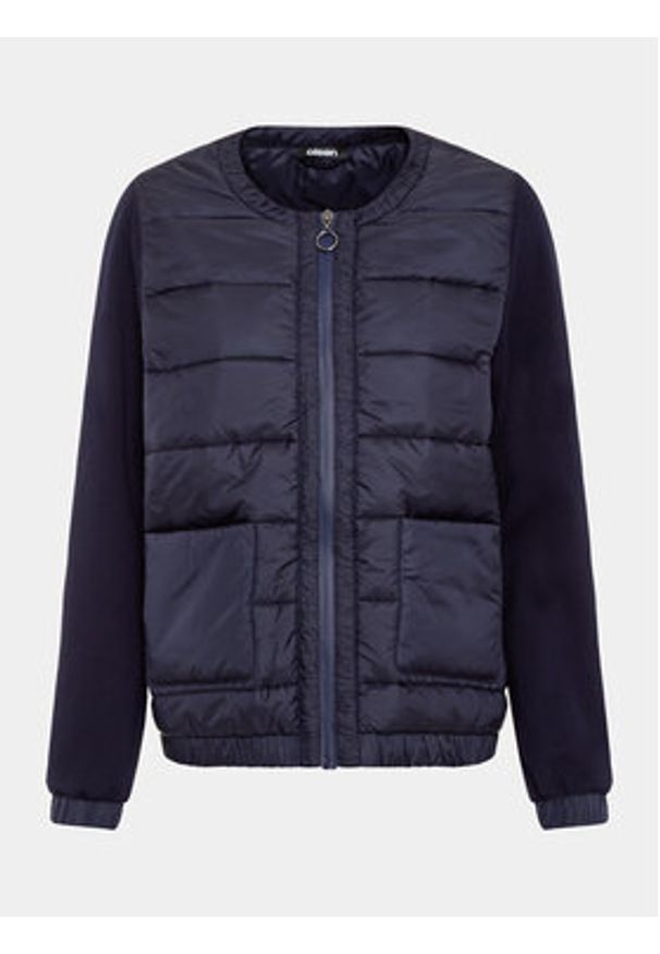 Olsen Kurtka bomber 15001401 Granatowy Regular Fit. Kolor: niebieski. Materiał: bawełna