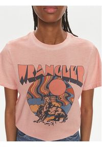 Wrangler T-Shirt 112350279 Koralowy Regular Fit. Kolor: pomarańczowy. Materiał: bawełna #4