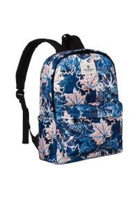 Plecak miejski Peterson PTN 79904 print liście. Materiał: poliester. Wzór: nadruk. Styl: casual