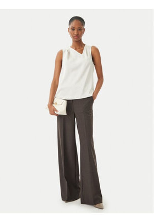 Calvin Klein Bluzka LV044F144G Biały Regular Fit. Kolor: biały. Materiał: syntetyk