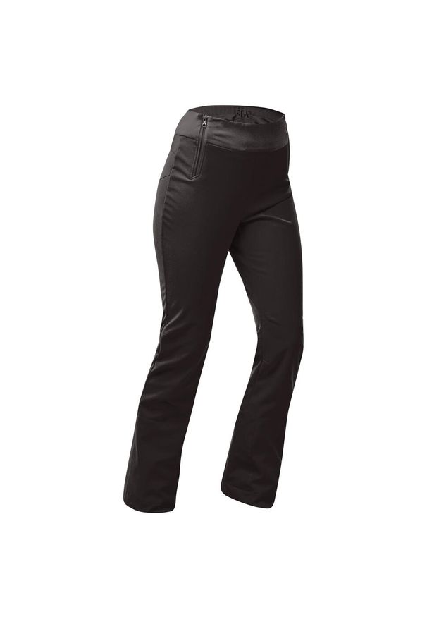 WEDZE - Spodnie narciarskie damskie Wedze 500 slim. Kolor: czarny. Materiał: softshell, materiał. Sezon: zima. Sport: narciarstwo