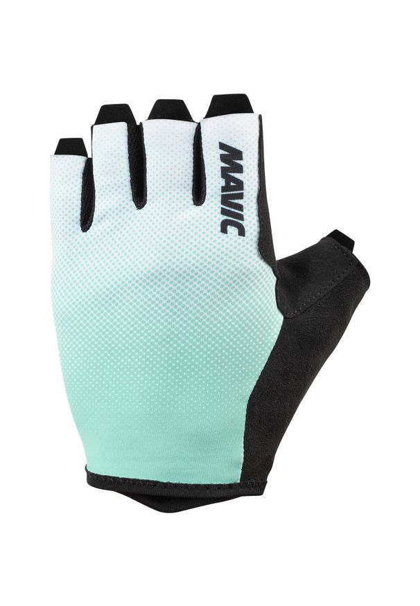 MAVIC - Rękawice Mavic Aksium Gradient. Kolor: zielony, biały, wielokolorowy. Wzór: gradientowy. Sport: kolarstwo