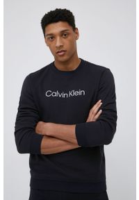 Calvin Klein Performance bluza dresowa męska kolor czarny z nadrukiem. Kolor: czarny. Materiał: dresówka. Wzór: nadruk