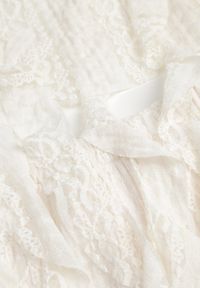 Born2be - Beżowy Rustykalny Komplet z Koronką i Falbankami Top i Szerokie Spodnie Pretissa. Kolor: beżowy. Materiał: koronka. Wzór: koronka #2