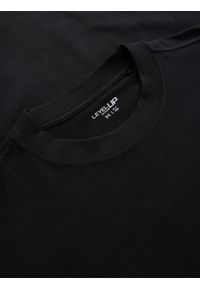Ombre Clothing - Bawełniany męski t-shirt LOOSE FIT z okrągłym dekoltem – czarny V1 - Rozmiar: S. Okazja: na co dzień. Kolor: czarny. Materiał: bawełna. Styl: casual #5