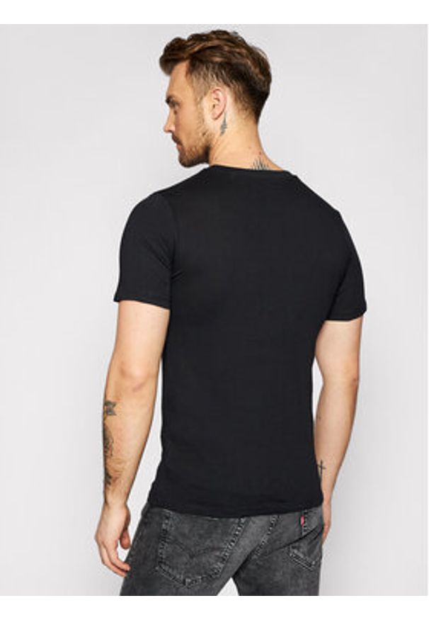 Jack & Jones T-Shirt Jjecorp Logo 12137126 Czarny Slim Fit. Kolor: czarny. Materiał: bawełna
