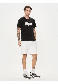 Lacoste T-Shirt TH8937 Czarny Regular Fit. Kolor: czarny. Materiał: bawełna #5