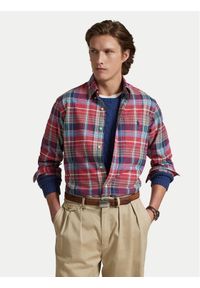 Polo Ralph Lauren Koszula 710P00629002 Czerwony Custom Fit. Typ kołnierza: polo. Kolor: czerwony. Materiał: bawełna