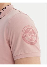 Napapijri Polo E-Amundsen NP0A4IN9 Różowy Regular Fit. Typ kołnierza: polo. Kolor: różowy. Materiał: bawełna #5
