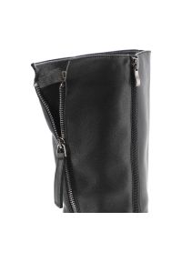 Czarne Kozaki S.Barski Wygodne Obuwie Damskie. Okazja: na co dzień. Zapięcie: zamek. Kolor: czarny. Materiał: skóra. Szerokość cholewki: normalna. Styl: klasyczny, casual, elegancki #6