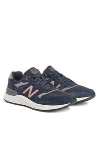 New Balance Sneakersy Walking 880 MW880BC7 Granatowy. Kolor: niebieski. Materiał: zamsz, skóra
