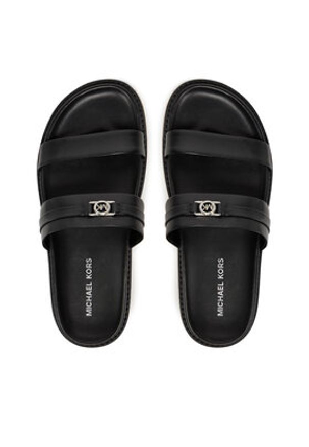 MICHAEL Michael Kors Klapki Mandy Flat Sandal 40S5MAFS2L Czarny. Kolor: czarny. Materiał: skóra