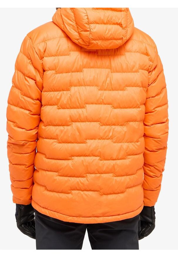Haglöfs - Kurtka puchowa męska Haglofs ROC Flash Down Hood. Kolor: pomarańczowy. Materiał: puch. Sport: turystyka piesza