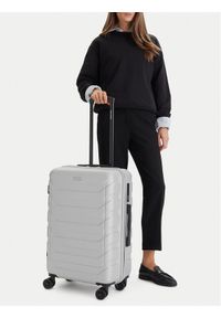 Gino Rossi - GINO ROSSI Walizka średnia CEO-GIN-M-003-05-SILVER Srebrny. Kolor: srebrny #1