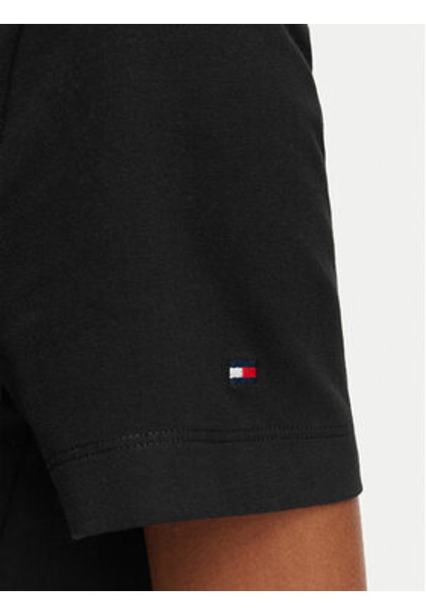 TOMMY HILFIGER - Tommy Hilfiger T-Shirt Th Script WW0WW49941 Czarny Regular Fit. Kolor: czarny. Materiał: bawełna