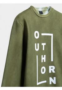 outhorn - Bluza nierozpinana z nadrukiem męska. Materiał: dzianina, poliester, dresówka, bawełna. Wzór: nadruk. Styl: klasyczny
