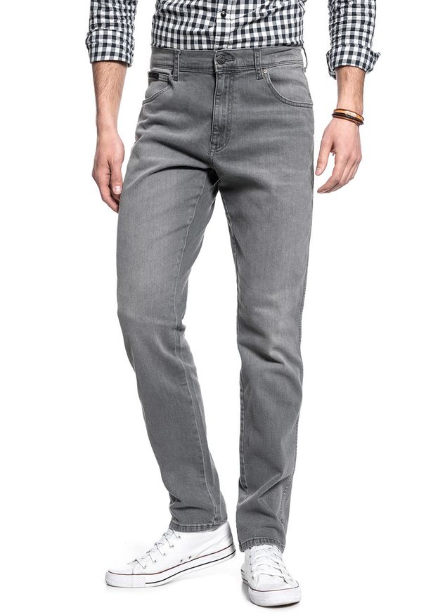 Wrangler - WRANGLER TEXAS MĘSKIE SPODNIE JEANSOWE TAPER FUNK GREY W12THT32L