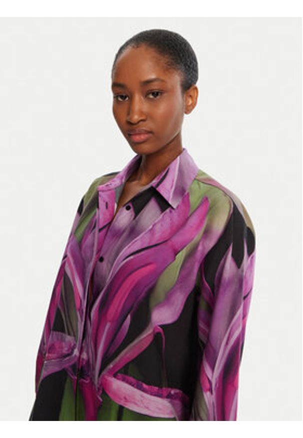 Desigual Koszula Orquidea Lacroix 25WWCW20 Kolorowy Relaxed Fit. Materiał: bawełna. Wzór: kolorowy