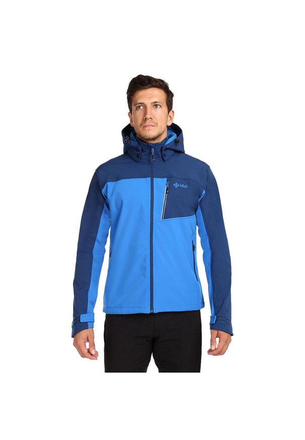 Męska kurtka softshell Kilpi RAVIO-M. Kolor: niebieski. Materiał: softshell. Sport: turystyka piesza
