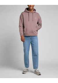 Lee - LEE CORE LOOSE HOODIE MĘSKA BLUZA KLASYCZNA LOGO KAPTUR PURPLE STORM L84WTJ70. Styl: klasyczny