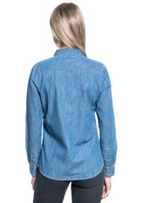 Wrangler - KOSZULA DAMSKA WRANGLER LS DENIM SHIRT MID INDIGO W5Z12AX8E. Materiał: denim #6