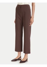 Maryley Spodnie materiałowe 26EB527/06MO Brązowy ciemny Regular Fit. Kolor: brązowy. Materiał: bawełna #1