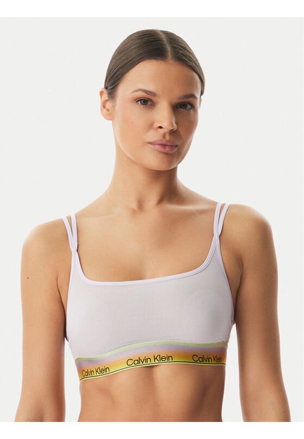 Calvin Klein Underwear Biustonosz top LV00QF8699 Fioletowy jasny. Kolor: fioletowy. Materiał: syntetyk