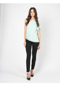 Patrizia Pepe Bluzka | DC1255/A2IW | Kobieta | Błękitny. Okazja: na co dzień. Kolor: niebieski. Materiał: wiskoza. Styl: casual, elegancki