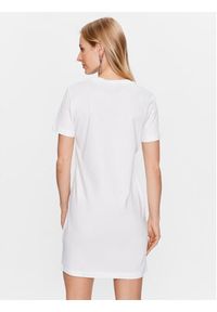 Just Cavalli Sukienka codzienna 74PBOG00 Biały Regular Fit. Okazja: na co dzień. Kolor: biały. Materiał: bawełna. Typ sukienki: proste. Styl: casual
