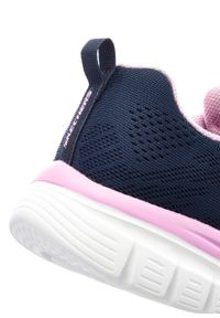 Sneakersy Skechers z pianką memory bonprix ciemnoniebiesko-jasnoróżowy. Kolor: niebieski. Wzór: kolorowy #5