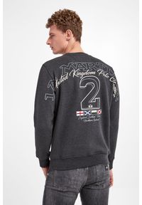 La Martina - Bluza męska LA MARTINA. Materiał: dzianina, bawełna. Długość rękawa: długi rękaw. Długość: długie. Wzór: melanż, haft #3
