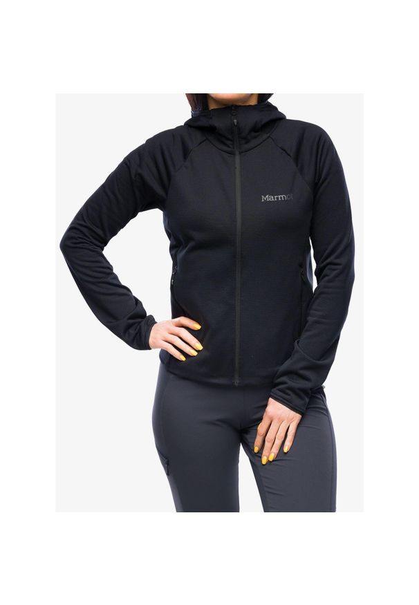 Bluza rozpinana damska Marmot Leconte Fleece Hoody. Typ kołnierza: kaptur. Kolor: czarny