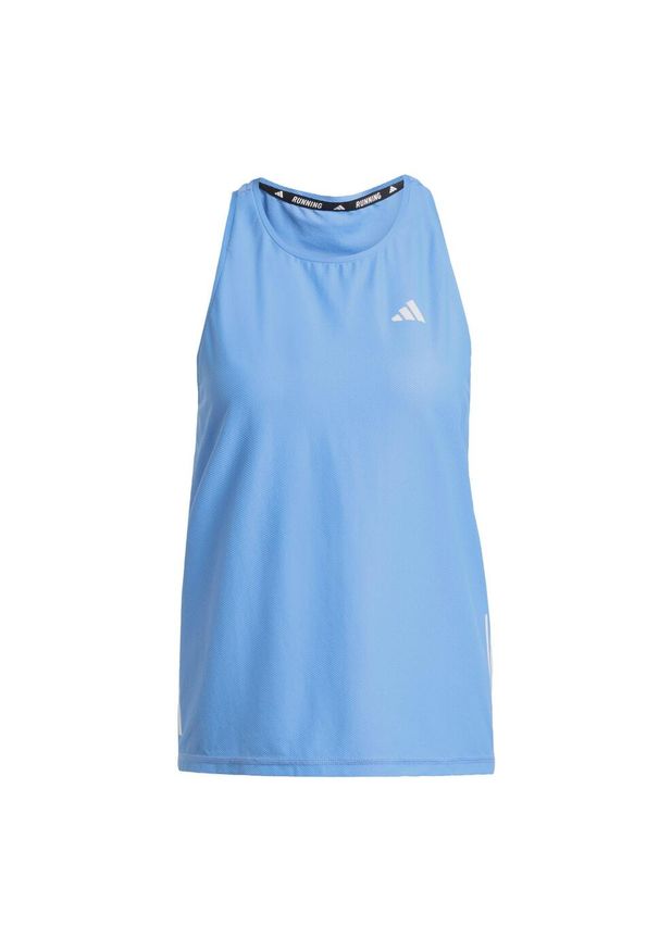 Adidas - Koszulka bez rękawów Own The Run. Kolor: niebieski. Materiał: materiał. Długość rękawa: bez rękawów. Sport: bieganie