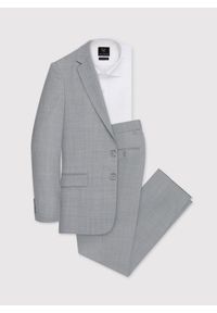 Pako Lorente - PAKO LORENTE – Szare spodnie garniturowe w delikatną kratę. Kolor: szary. Materiał: poliester, wełna, lycra #3