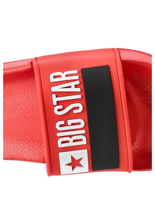 Big-Star - Czerwone Klapki Damskie Big Star Wodoodporne Buty. Okazja: na plażę. Kolor: czerwony. Sezon: lato. Styl: wakacyjny